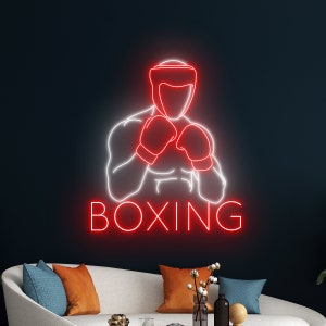 Boxing Neon Sign, Boxing Gloves Led Sign, Boxing Sport Club Led Sign, Custom Neon Sign, Boxing Neon Light, Home Decor, Gym Neon Lights