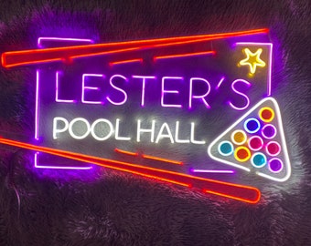 Billard Neon Schild, Billard LED Schild, Billard LED Schild, Benutzerdefinierte Neon Schild, Shop Neon, Wohnkultur, Billard Neon Schild, Weihnachtsgeschenke