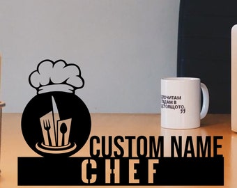 Benutzerdefinierte Chef Schreibtisch Namensschild, Chef Metall Namensschild für Schreibtisch, Schreibtisch Namensschild, Büro Dekor, Schreibtisch Namensschild, Job Titel Dekor, Restaurant Dekor