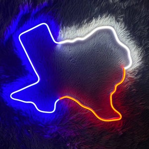 Letrero LED con mapa de Texas Letrero LED de Texas, Decoración de pared, Letrero de neón de Texas, Letrero de neón personalizado, Letrero LED de Texas, Luces LED con mapa de Texas, Luz LED con mapa de Texas