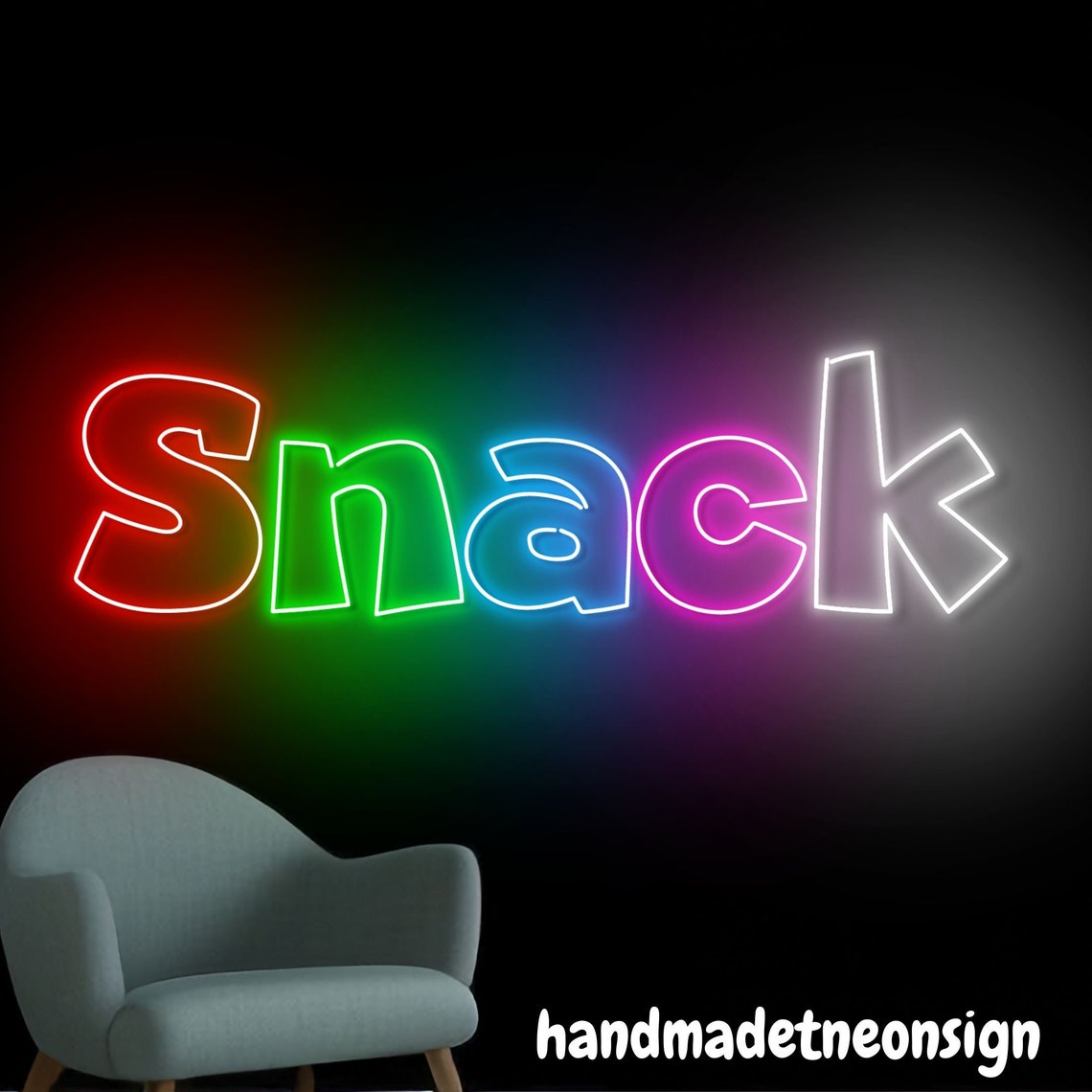 Snacks Sign Led Snack Neon Sign, Snack Led Sign, Snack Neon Light, Custom Snack Led ...