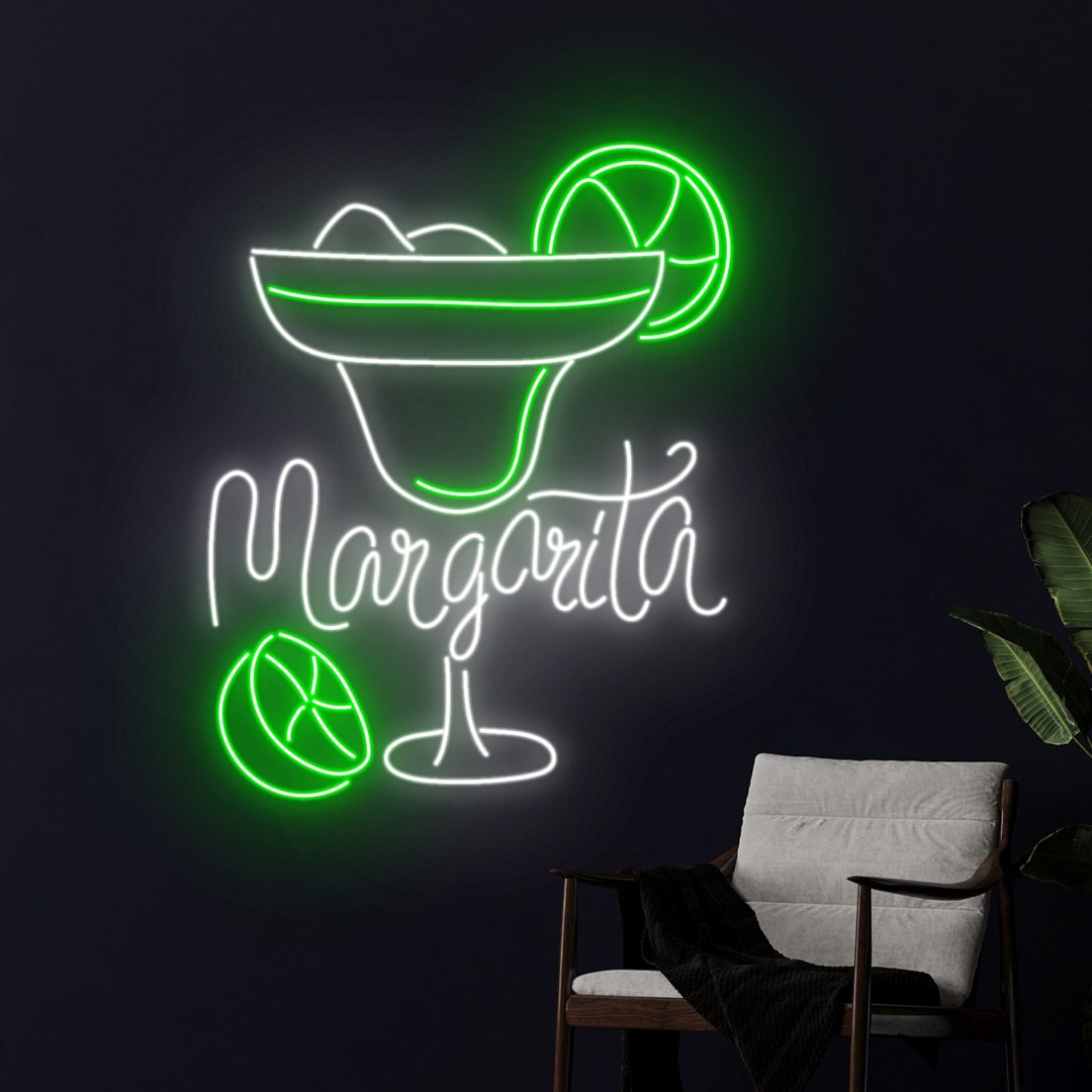 Margarita Neon Sign, Margaritas LED Light, Margarita Neon Light