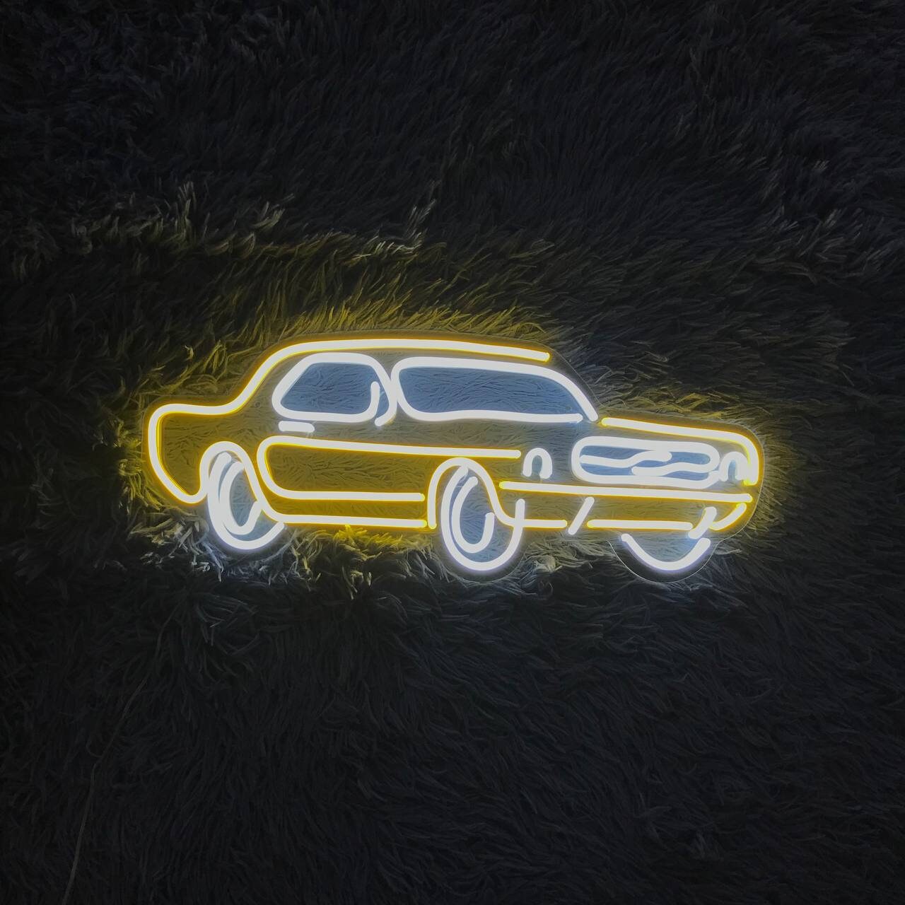 Mustang Classic Car Neon Sign Retro Car Led Sign Car Led Etsy