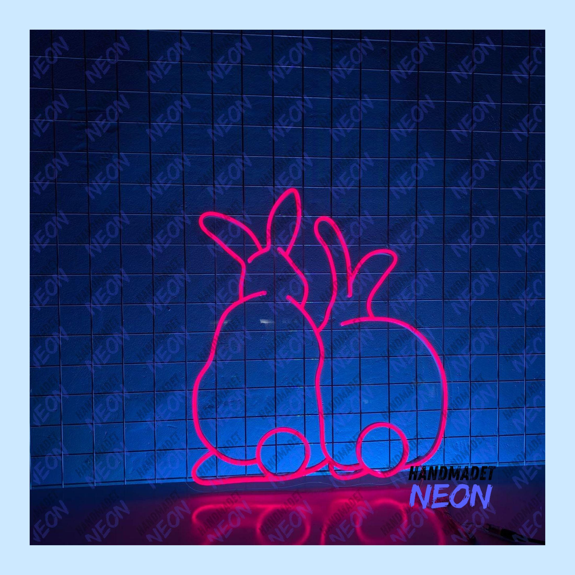 Bonnie Rabbit Neon Sign Rabbit Butt LED Neon Sign, Cute Bunny Neon Sign, Bunny Neon Led Light ...