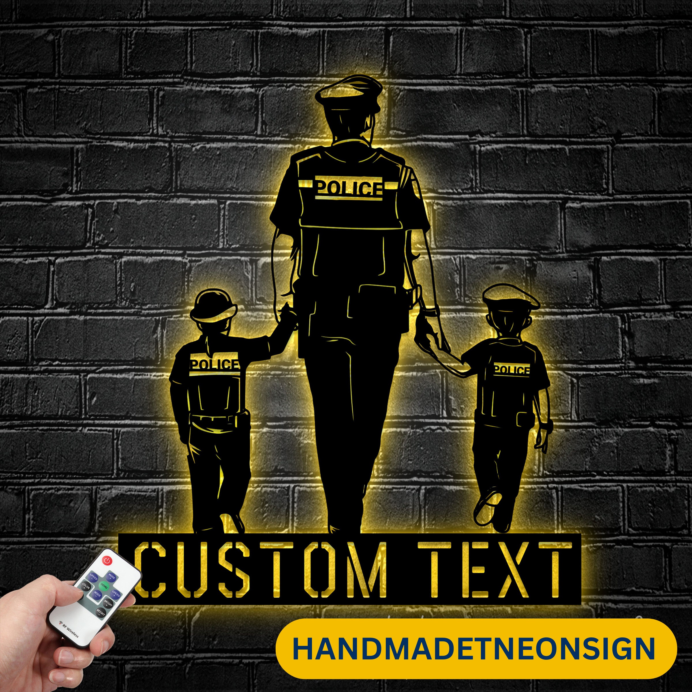Enseigne Métal Personnalisée Pour Policier/K-9 - Décoration Murale Cadeau Application De La Loi