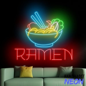 Ramen Neon Sign, Ramen Bowl Led Sign, Japan Ramen Led Light, Japanese Ramen Neon Light, Japanese Food Wall Art, Restaurant Wall Decor