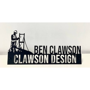 Custom Bridge Engineer Desk Name Plate, Engineer Metal Nameplate For Desk, Desk Nameplate, Office Decor, Bridge Design Metal Name Plate