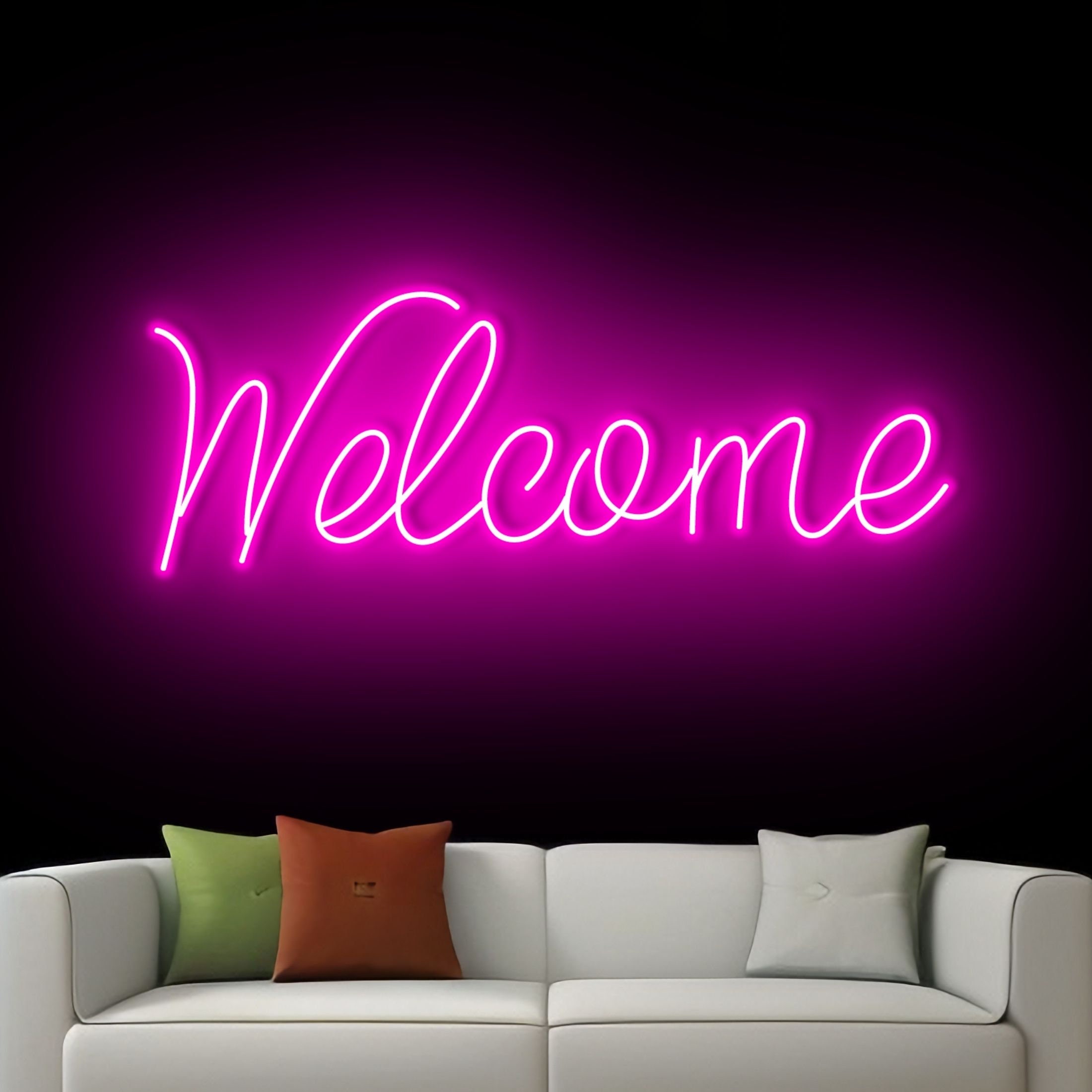 Welcome Led Welcome Neon Wall Sign, Open Led Wall Sign, Custom Text Neon Wall Light ...