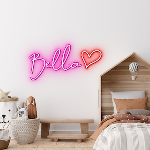 Custom Name Neon Sign, Nursery Neon Sign, Custom Name Neon Sign, Custom Wall Neon Light, Birthday&#39;s Gifts, Kid Name Sign, Best Gifts