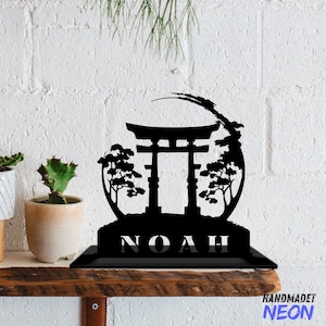 Custom Torii Gate Judo Table Decor Torii Gate Metal Shelf Decor Home, Japanese Gate Table Office Decor, Home Decor, Office Bookshelf Decor