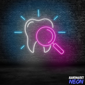Tooth Neon Sign, Dental LED Wall Light  for Dentist Office, Clinic Reception, Dental Clinic, Tooth Neon Sign, Dental Clinic Sign