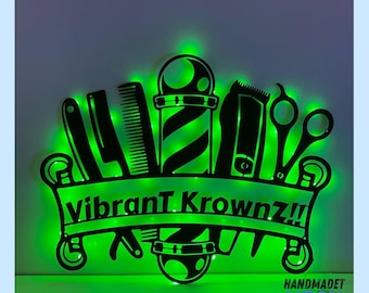 Personalized Barber Shop Metal Sign, Personalized Barber Shop Name Sign Decoration For Room, Hairstyle List Metal Home Decor, Gift For Him