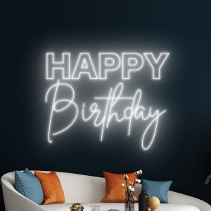 Geburtstags-LED-Schild, alles Gute zum Geburtstag, Neonschild, Wanddekoration, Geburtstags-Neonschild, Benutzerdefiniertes Neonschild, Restaurant-LED-Schild, beste Geschenke