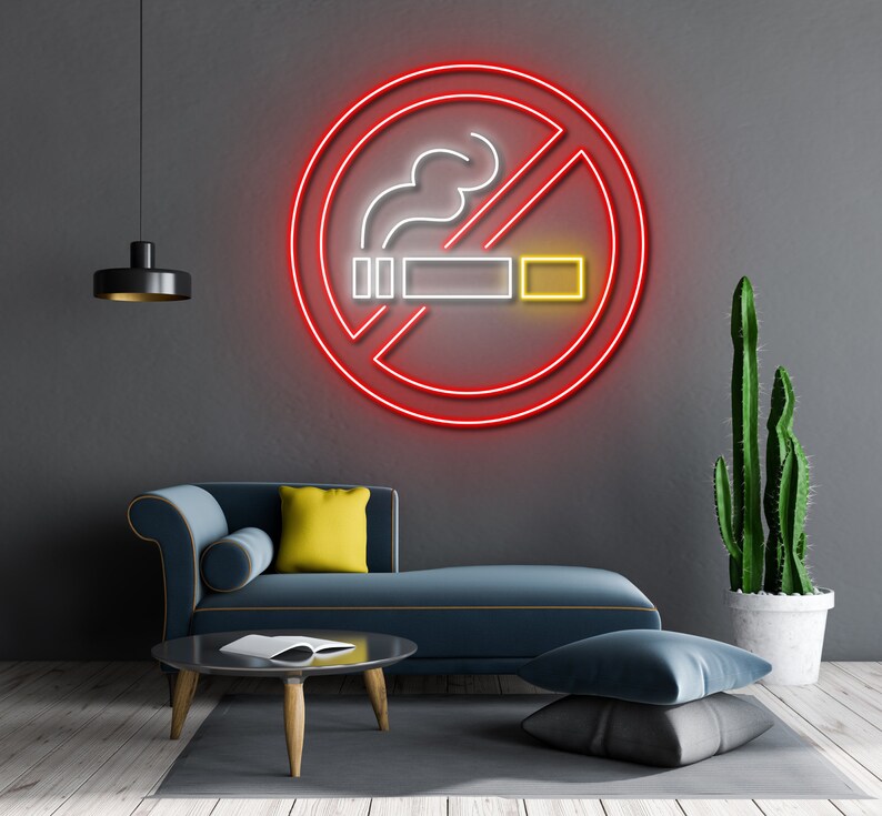 No Smoking Neon Sign, Smoking Led Sign, No Smoking Led Sign, Custom ...