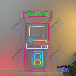 Arcade Neon Sign, Game Machine Led Sign, Retro Game Machine Led Light ...