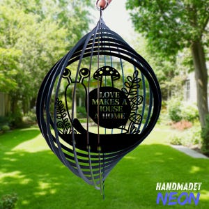 Custom Snail Wind Spinner, 3D Kinetic Garden Decor, Yard Art Sculpture, Outdoor Metal Wind Spinner, Patio Porch Gift for Garden Lover