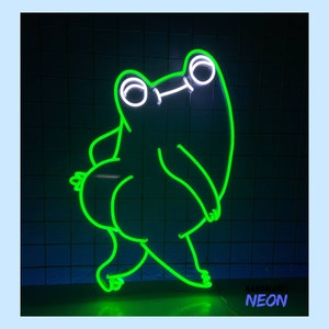 Big Ass Frog Neon Light, Big Butt Frog Led Light, Sexy Frog Led Sign, Custom Frog Neon Sign, Nursery Room Wall Art Decor, Personalized Gift