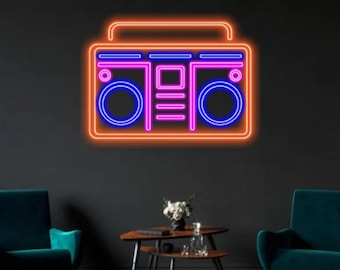 Tape Leuchtreklame, Neon-Rekorder Schild, Kassette LED-Schild, Ghettoblaster Benutzerdefinierte Leuchtreklame, Shop Neon, Wohnkultur, Bar Leuchtreklame, beste Geschenke