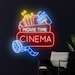 Custom Cinema Movie Time Neon Light, Movie Theater Led Sign, Cinema ...