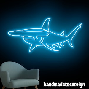 Hammerhead Shark Neon Sign, Shark Led Sign, Hammerhead Shark Led Light, Shark Neon Light, Sea Animal Room Wall Art, Shark House Wall Decor