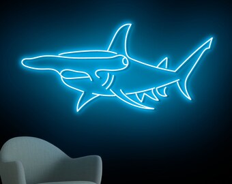 Led Design Shark Shark Neon Sign, Shark Led Light, Custom Shark Led Sign, Shark Sea ...