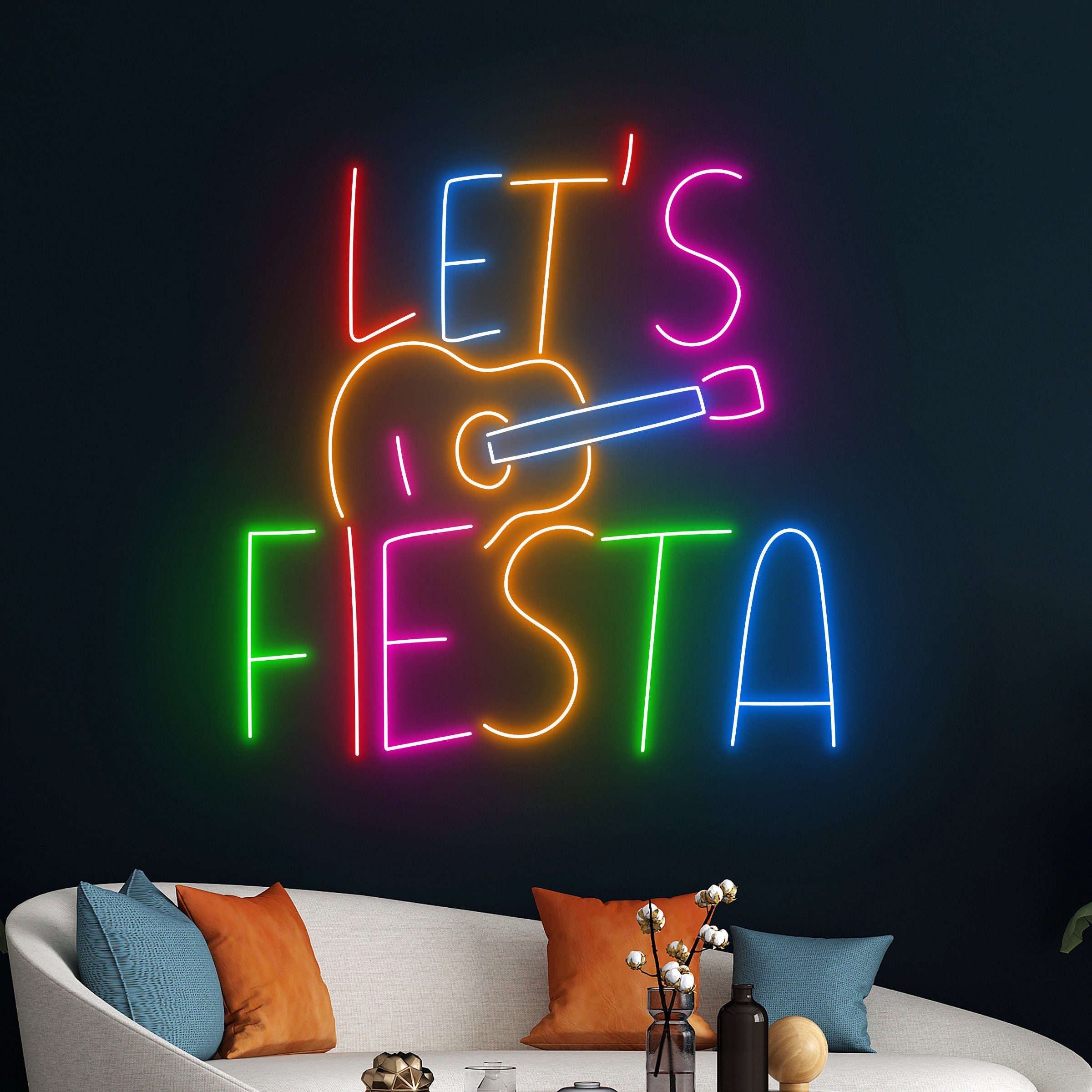 レッツフィエスタネオンサイン、フィエスタネオンライト、ギターLED