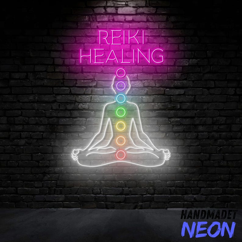 Reiki Healing Neon Sign, Reiki Healing Led Sign, Isha Yoga Neon Light ...