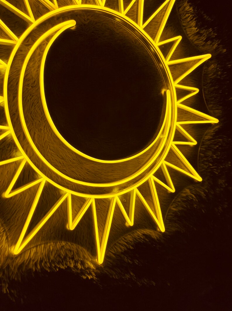 Sun and Moon Led Sign, Sun and Moon Neon Sign, Wall Decor, Sun Moon ...