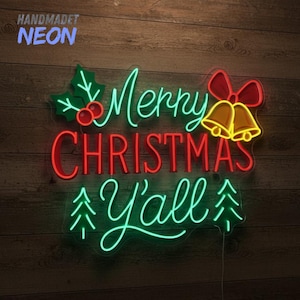 メリークリスマス LED ネオンサイン：クリスマスホリデーデコレーション