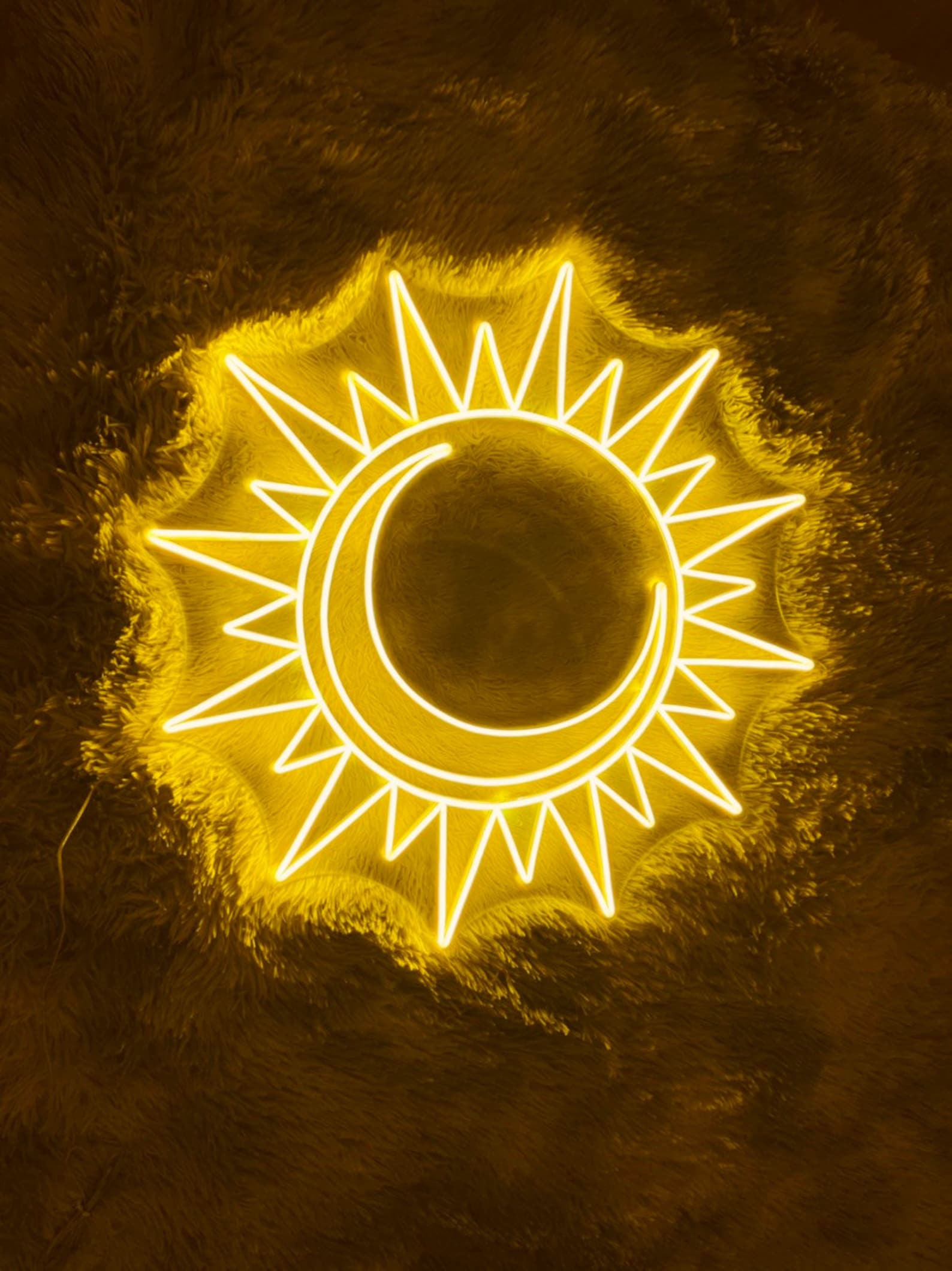 Sun and Moon Led Sign Sun and Moon Neon Sign Wall Decor Sun - Etsy