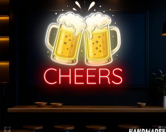 Beer Neon Sign: Custom Pubs Neon Light, LED Wall Neon For Pubs, Bars, Man Cave Decor