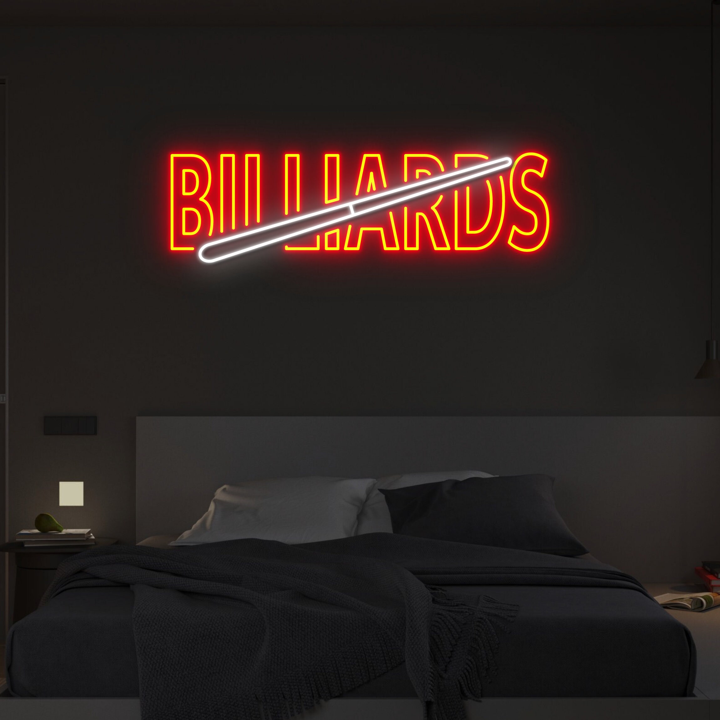Billiards Led Sign, Billiards Neon Sign, Wall Decor, 8 Ball Neon Sign ...