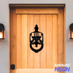 Personalized Home Address Metal Door Knocker, Number Door Knocker For Farmhouse Entryway And Home, Door Knocker Metal, Door Knocker Decor