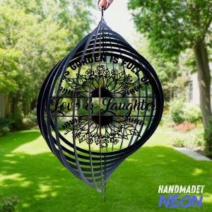 Custom Quote Wind Spinner, 3D Kinetic Garden Decor, Yard Art Sculpture, Outdoor Metal Wind Spinner, Patio Porch Gift for Garden Lover