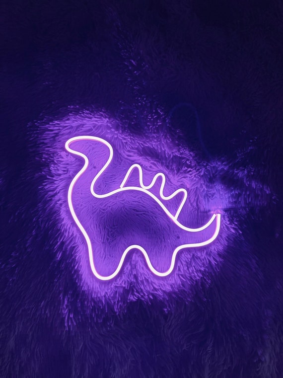 Cute Dinosaur Led Sign Cute Dinosaur Neon Sign Wall Decor Game
