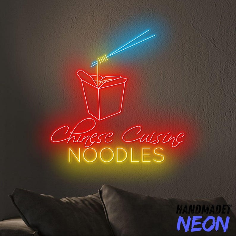 Noodles Led Sign Chinese Cuisine Noodles Neon Sign, Chinese Noodle Led Sign, Food Led ...