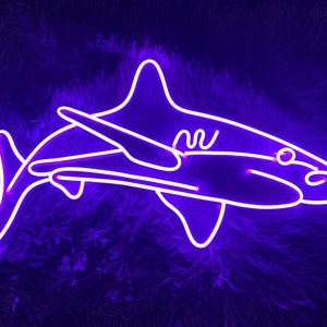 Shark Neon Sign, Shark Led Sign, Led Light, Custom Neon Sign, Home Decor, Bar Neon Sign, Animal way decor