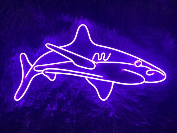 サメのネオンサイン、サメの LED サイン、LED ライト、カスタム ネオン