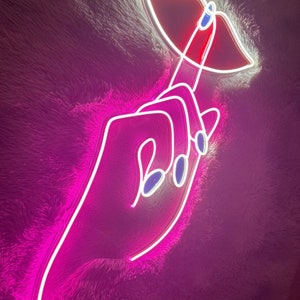 Secret Finger on Lip Neon Sign, Secret Lip Led Sign, Secretled Sign ...