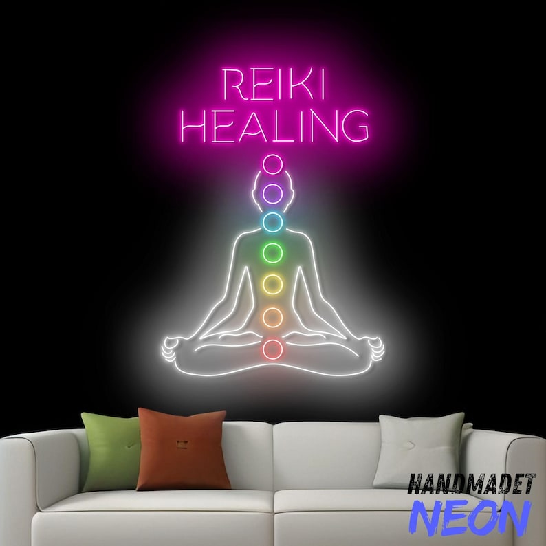 Reiki Healing Neon Sign, Reiki Healing Led Sign, Isha Yoga Neon Light ...