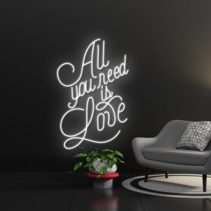 All You Need Is Love Neon Signs, All You Need Is Love LED Lights, Wedding Sign Decoration, Wedding Decor, Wedding Neon Lights