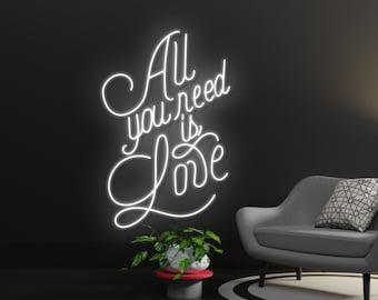 All You Need Is Love Neon Signs, All You Need Is Love LED Lights, Wedding Sign Decoration, Wedding Decor, Wedding Neon Lights
