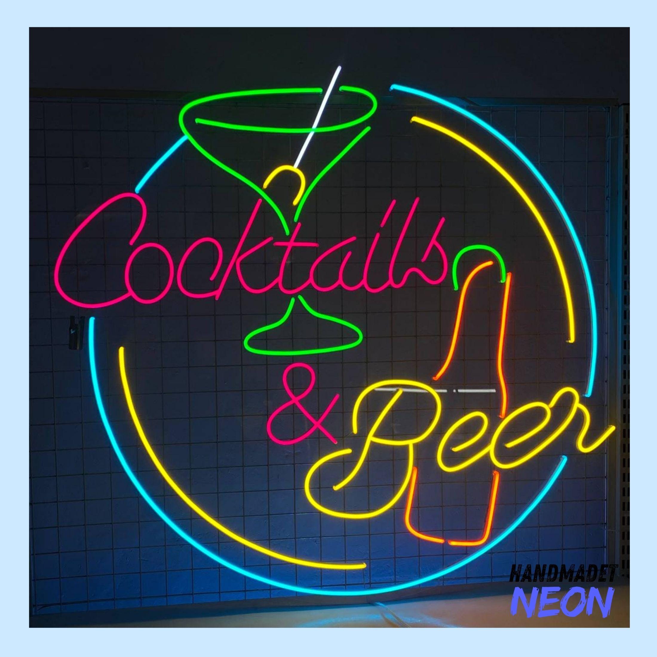 Cocktails and Beer Led Sign, Cocktails & Beer Led Sign, Wall Decor ...
