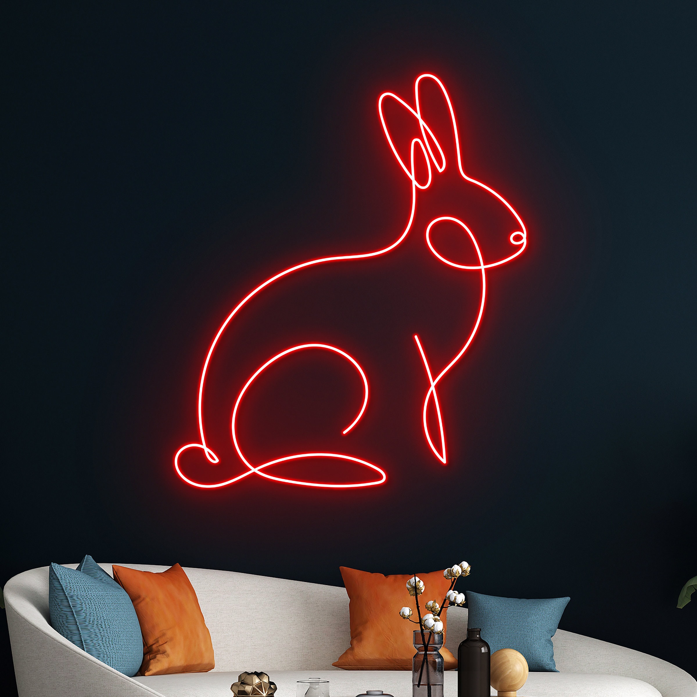Rabbit Neon Sign, Bunny Neon Light, Easter Rabbit Led Light, Easter ...