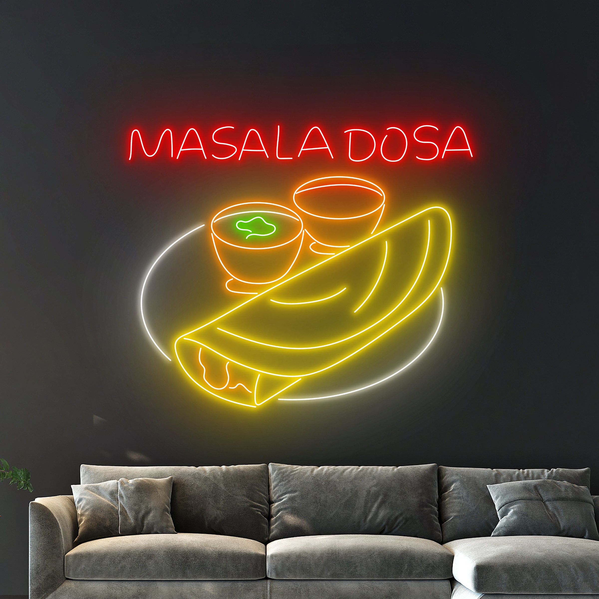 Masala Dosa Neon Sign, Masala Dosa India Led Sign, Masala Dosa Led ...