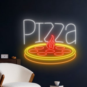 Pizza Restaurant Neon Sign, Pizza Neon Light, Pizza Led Light, Pizza Led Sign, Italian Food Room Wall Decor, Restaurant Neon Light