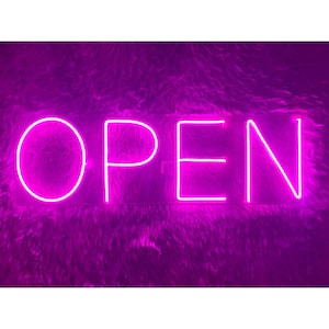 Señal LED abierta, señal LED abierta, decoración de pared, señal de neón de barra, señal de neón personalizada, señal LED de tienda, luces de neón abiertas, luces LED de barra, mejores regalos