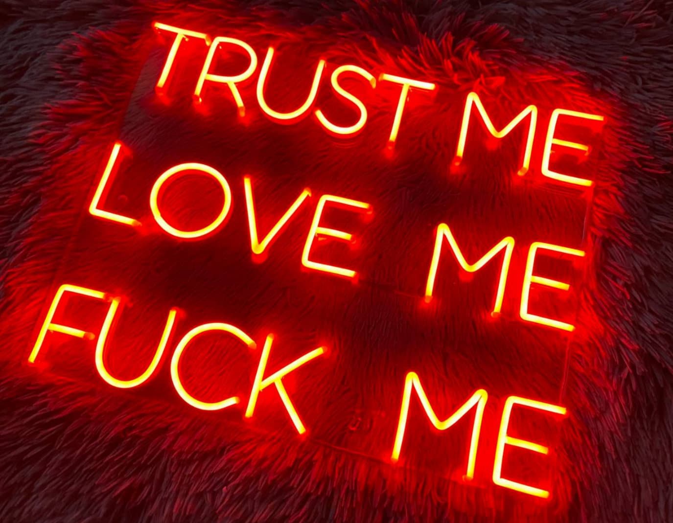 Trust Me Love Me Fuck Me Led Sign, Trust Me Love Me Fuck Me Led Sign, Wall  Decor, Bar Neon Sig, Custom Neon Sign, Pub Led Sign, Neon Sign