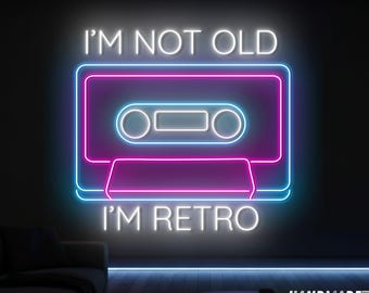 Cassette Neon Sign: Retro Music LED Light, Studio Wall Decor