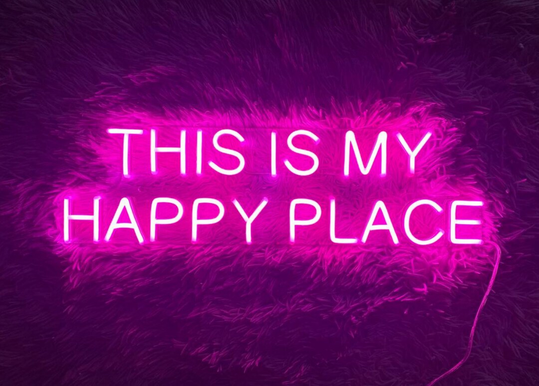 This is My Happy Place Led Sign, This is My Happy Place Neon Sign, Wall